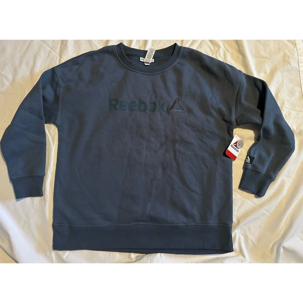 Reebok Purpose Crew Neck Sweatshirt Orion Blue Women's Size XL New with Tags - Picture 3 of 6
